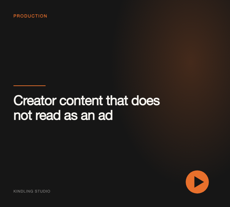 Creator Content That Does Not Read as an Ad