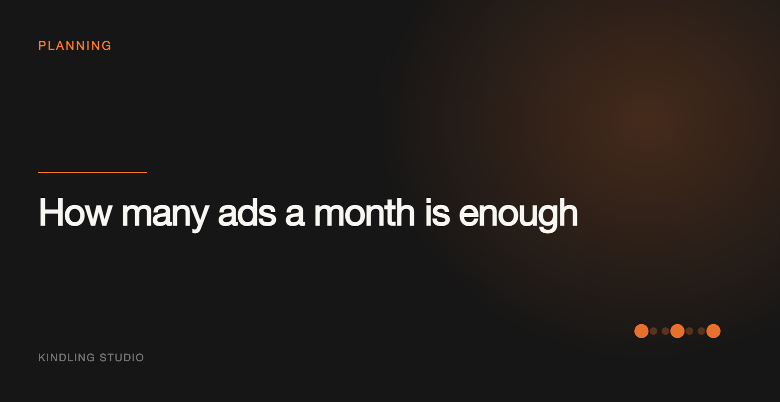 How Many Ads a Month Is Enough