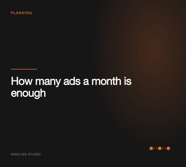 How Many Ads a Month Is Enough